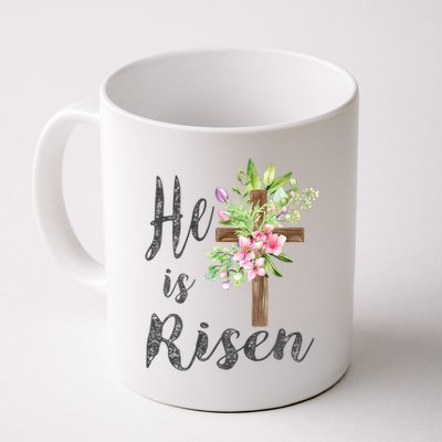 He Is Risen Jesus Christian Easter Floral Wreath Women Girls Mug