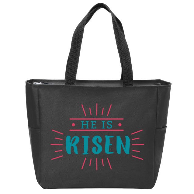 He Is Risen Easter Jesus Zip Tote Bag