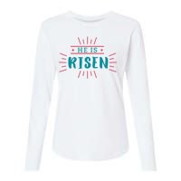 He Is Risen Easter Jesus Womens Cotton Relaxed Long Sleeve T-Shirt