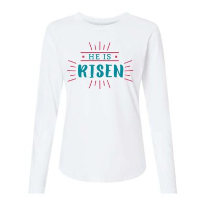 He Is Risen Easter Jesus Womens Cotton Relaxed Long Sleeve T-Shirt