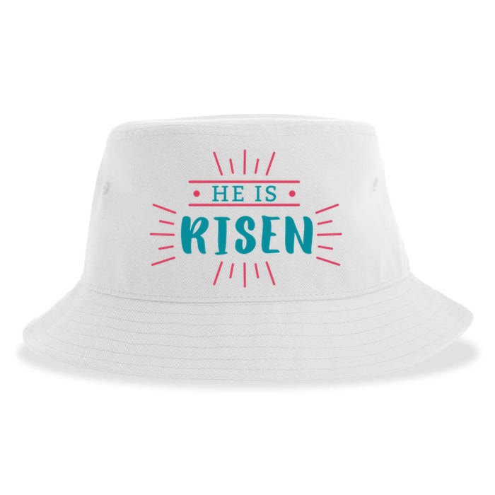 He Is Risen Easter Jesus Sustainable Bucket Hat