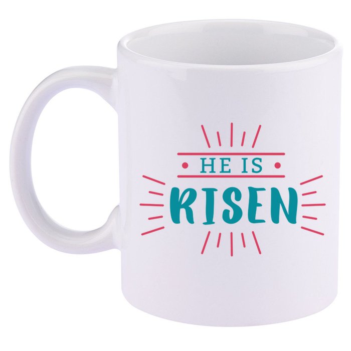 He Is Risen Easter Jesus 11oz C Handle Ceramic Mug