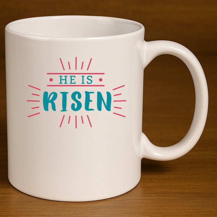 He Is Risen Easter Jesus 11oz C Handle Ceramic Mug