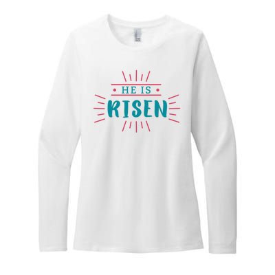 He Is Risen Easter Jesus Womens CVC Long Sleeve Shirt