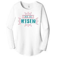 He Is Risen Easter Jesus Women's Perfect Tri Tunic Long Sleeve Shirt