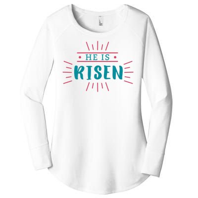 He Is Risen Easter Jesus Women's Perfect Tri Tunic Long Sleeve Shirt