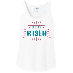 He Is Risen Easter Jesus Ladies Essential Tank