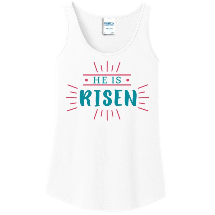 He Is Risen Easter Jesus Ladies Essential Tank