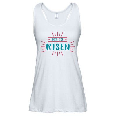 He Is Risen Easter Jesus Ladies Essential Flowy Tank