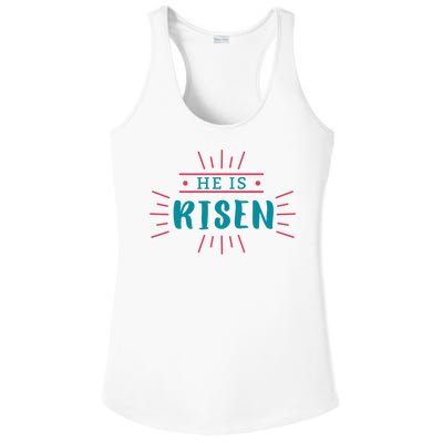 He Is Risen Easter Jesus Ladies PosiCharge Competitor Racerback Tank