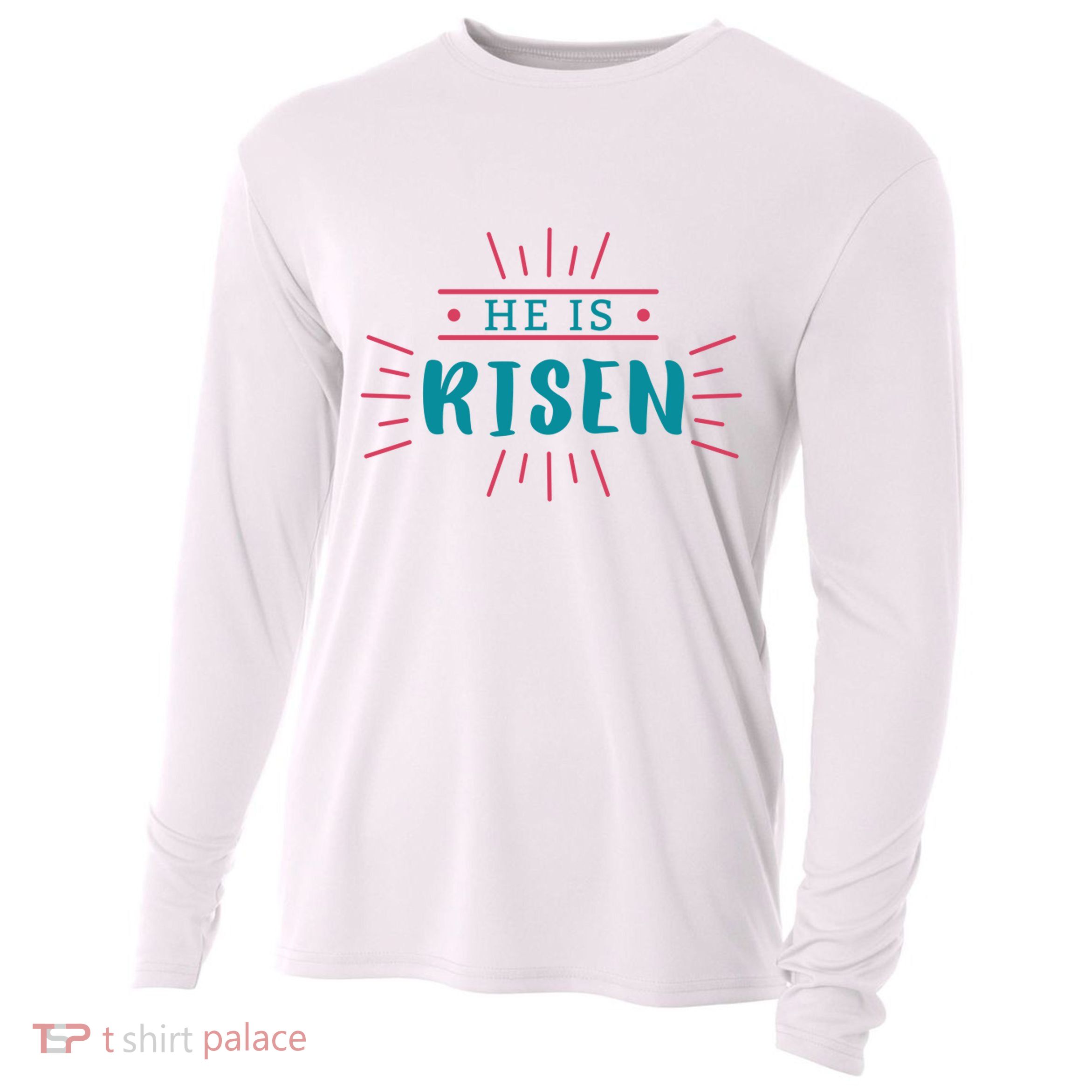 He Is Risen Easter Jesus Cooling Performance Long Sleeve Crew