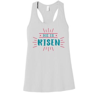 He Is Risen Easter Jesus Women's Racerback Tank