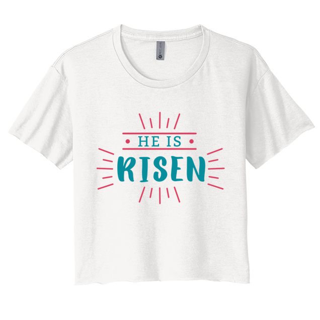 He Is Risen Easter Jesus Crop Top