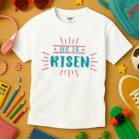 He Is Risen Easter Jesus Kids T-Shirt