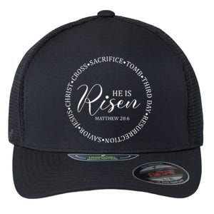 He Is Risen Matthew Easter Verse Flexfit Unipanel Trucker Cap