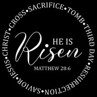 He Is Risen Matthew Easter Verse 7-Panel Snapback Hat