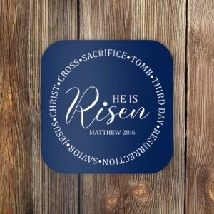 He Is Risen Matthew Easter Verse Coaster