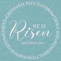He Is Risen Matthew Easter Verse Sueded Cloud Jersey T-Shirt