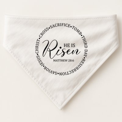 He Is Risen Matthew Easter Verse USA-Made Doggie Bandana