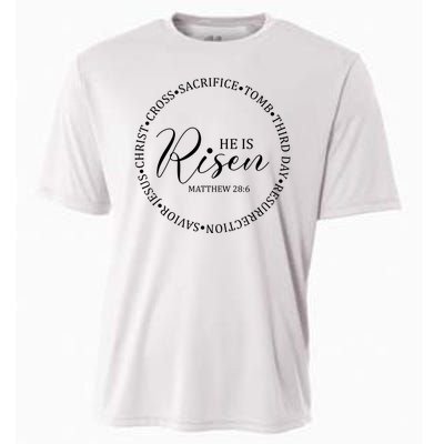 He Is Risen Matthew Easter Verse Cooling Performance Crew T-Shirt