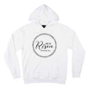 He Is Risen Matthew Easter Verse Hoodie