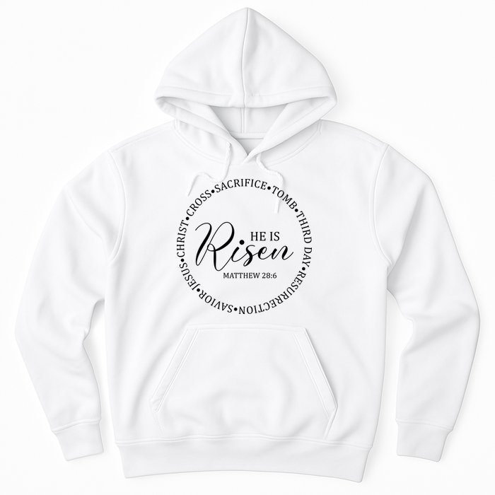He Is Risen Matthew Easter Verse Hoodie