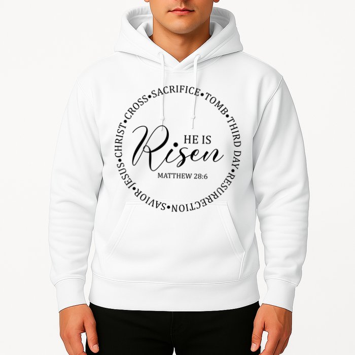 He Is Risen Matthew Easter Verse Hoodie