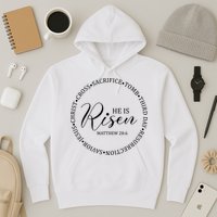 He Is Risen Matthew Easter Verse Hoodie