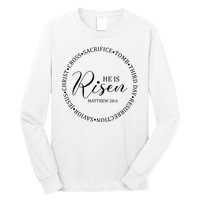 He Is Risen Matthew Easter Verse Long Sleeve Shirt