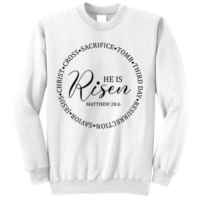 He Is Risen Matthew Easter Verse Sweatshirt