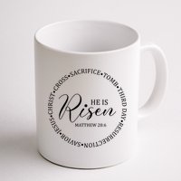 He Is Risen Matthew Easter Verse Mug