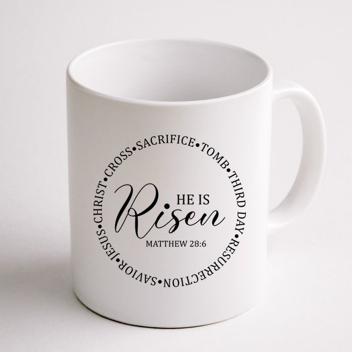 He Is Risen Matthew Easter Verse Mug