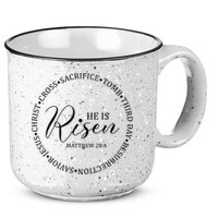 He Is Risen Matthew Easter Verse 15oz Campfire Ceramic Mug