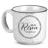 He Is Risen Matthew Easter Verse 15oz Campfire Ceramic Mug
