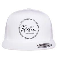 He Is Risen Matthew Easter Verse Flatbill Hat