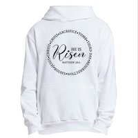 He Is Risen Matthew Easter Verse Urban Pullover Hoodie