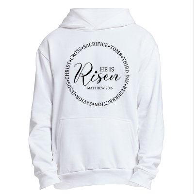 He Is Risen Matthew Easter Verse Urban Pullover Hoodie