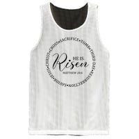 He Is Risen Matthew Easter Verse Mesh Reversible Basketball Jersey Tank