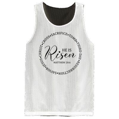 He Is Risen Matthew Easter Verse Mesh Reversible Basketball Jersey Tank