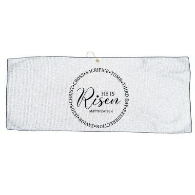 He Is Risen Matthew Easter Verse Large Microfiber Waffle Golf Towel