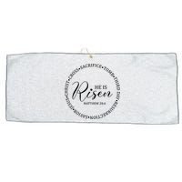 He Is Risen Matthew Easter Verse Large Microfiber Waffle Golf Towel