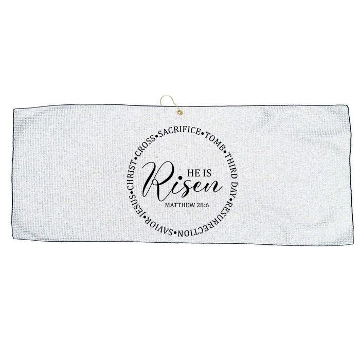 He Is Risen Matthew Easter Verse Large Microfiber Waffle Golf Towel