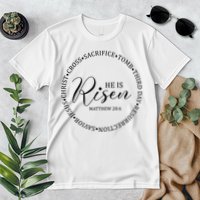 He Is Risen Matthew Easter Verse Premium T-Shirt