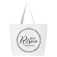 He Is Risen Matthew Easter Verse 25L Jumbo Tote