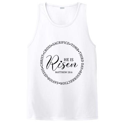 He Is Risen Matthew Easter Verse PosiCharge Competitor Tank