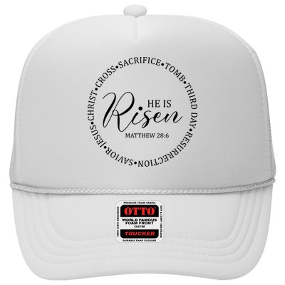 He Is Risen Matthew Easter Verse Trucker Hat