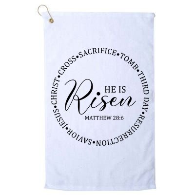 He Is Risen Matthew Easter Verse Golf Towel