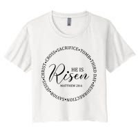 He Is Risen Matthew Easter Verse Crop Top