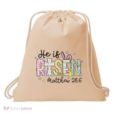 He Is Risen Jesus Christian Happy Easter Women Drawstring Bag