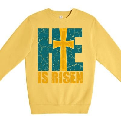 He Is Risen Jesus Christ Christian Premium Crewneck Sweatshirt